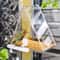 Transparent Acrylic Triangle Bird Feeder For Outdoor Garden Pet Bird Cages 5