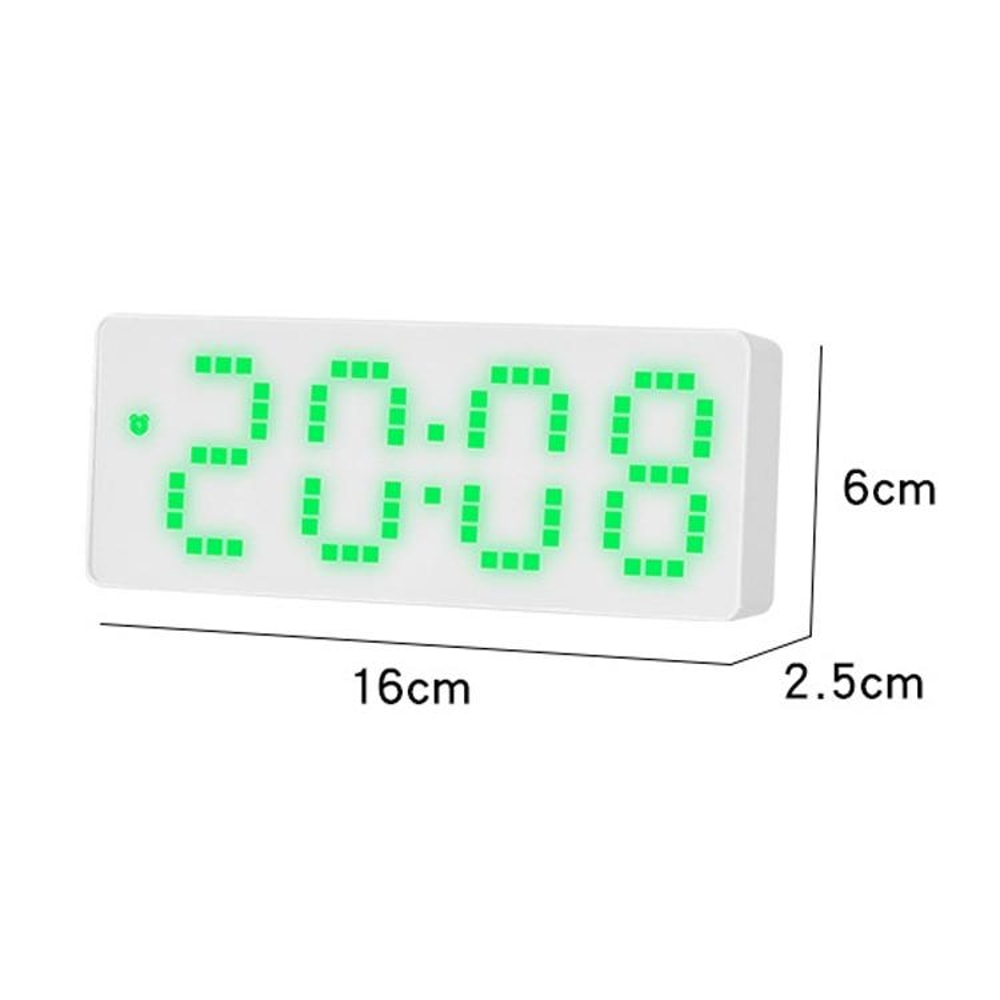 Smart LED Digital Alarm Clock With Voice Control Temperature Display Adjustable Brightness 3