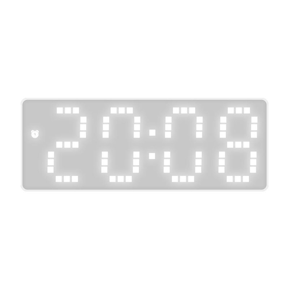 Smart LED Digital Alarm Clock With Voice Control Temperature Display Adjustable Brightness 12
