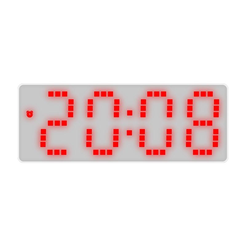 Smart LED Digital Alarm Clock With Voice Control Temperature Display Adjustable Brightness 10
