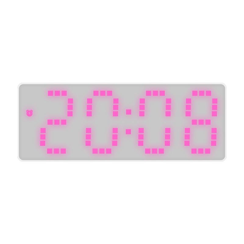 Smart LED Digital Alarm Clock With Voice Control Temperature Display Adjustable Brightness 9