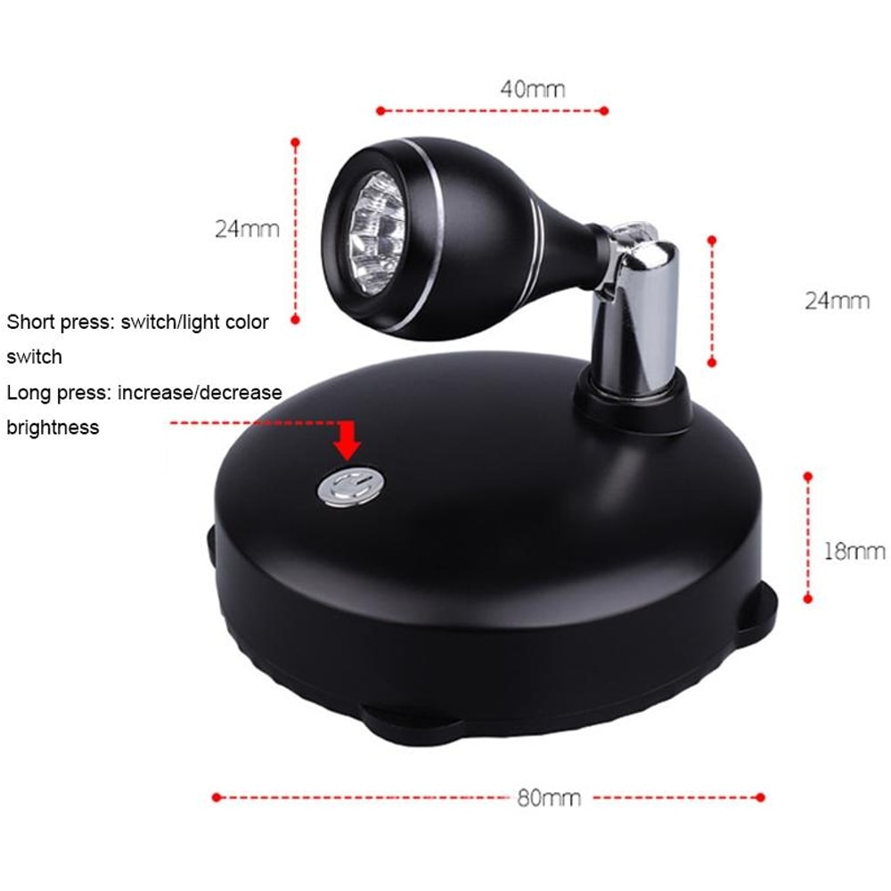 LED Spotlight for Wine Cabinets with Remote Control & Adjustable Rotating Light