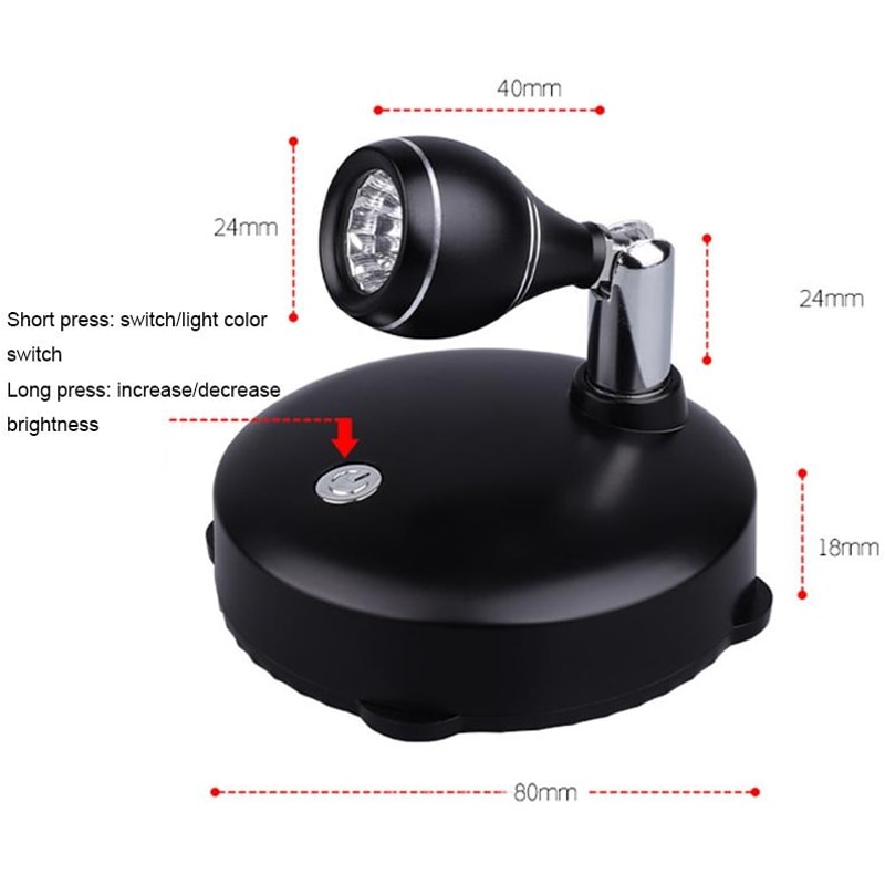 LED Spotlight for Wine Cabinets with Remote Control & Adjustable Rotating Light