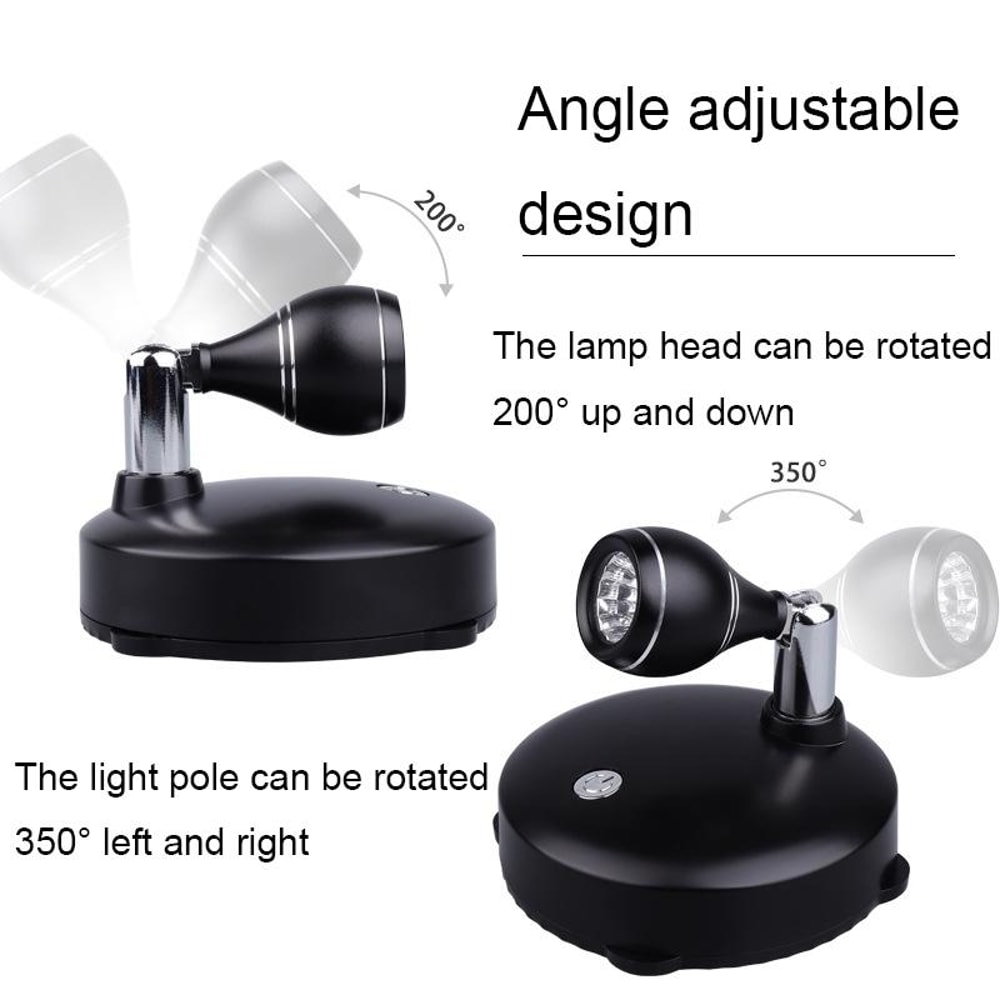 LED Spotlight for Wine Cabinets with Remote Control & Adjustable Rotating Light