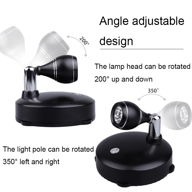 LED Spotlight for Wine Cabinets with Remote Control & Adjustable Rotating Light