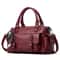 Elegant Lychee Grain Leather Crossbody Tote Bag With Multi Compartments For Women 7