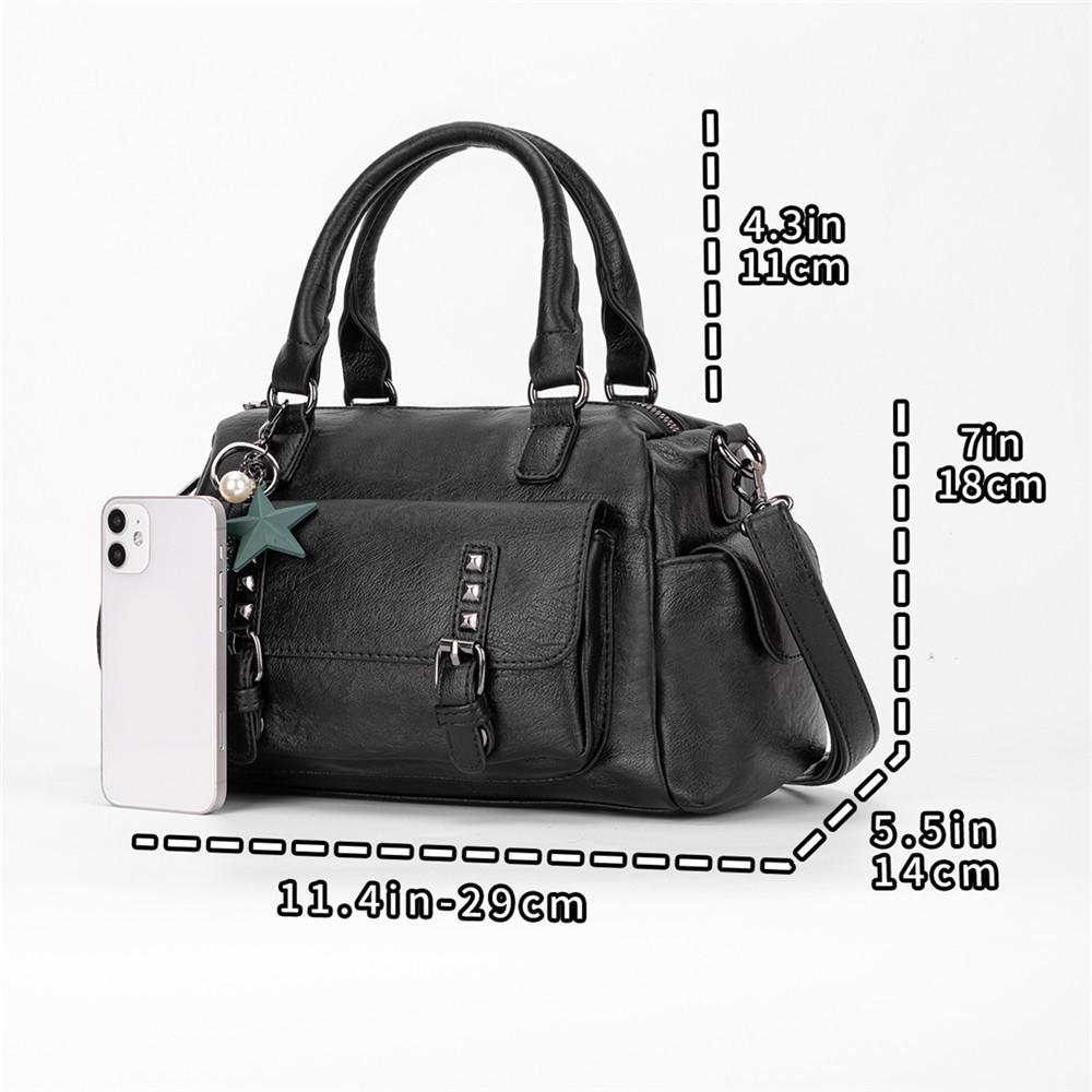 Elegant Lychee Grain Leather Crossbody Tote Bag With Multi Compartments For Women 2