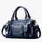 Elegant Lychee Grain Leather Crossbody Tote Bag with Multi Compartments for Women