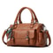 Elegant Lychee Grain Leather Crossbody Tote Bag with Multi Compartments for Women