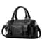 Elegant Lychee Grain Leather Crossbody Tote Bag with Multi Compartments for Women