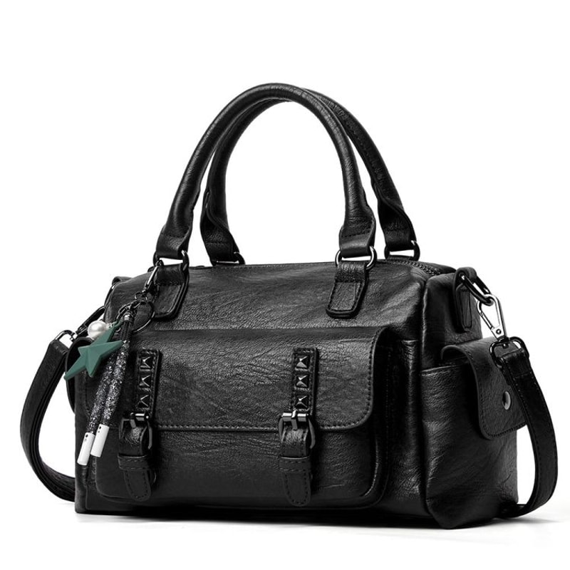 Elegant Lychee Grain Leather Crossbody Tote Bag With Multi Compartments For Women 8