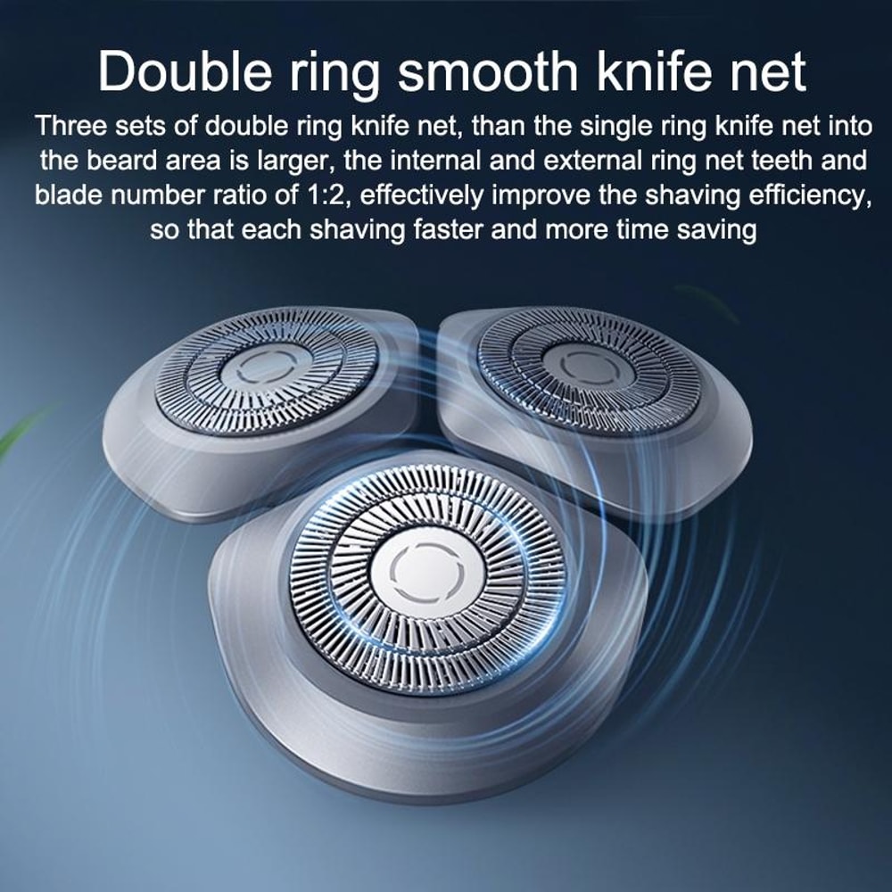 Electric Shaver With 3D Floating Heads IPX7 Waterproof USBC Razor 1
