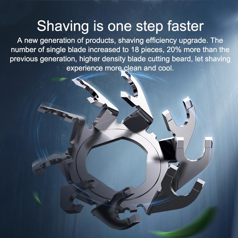 Electric Shaver With 3D Floating Heads IPX7 Waterproof USBC Razor 5