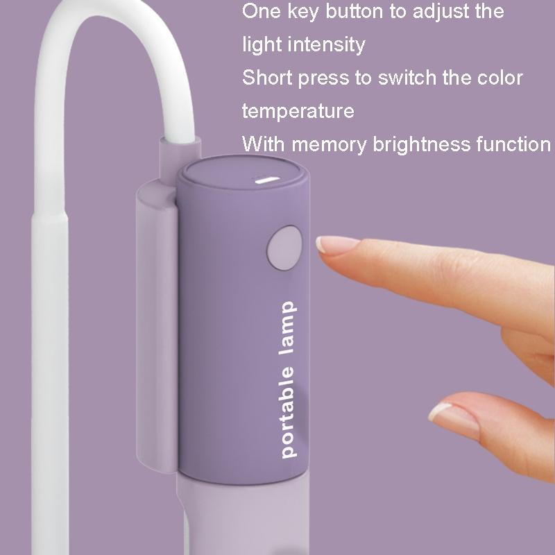Magnetic LED Desk Lamp With USB Charging EyeCaring Portable Reading Light 4