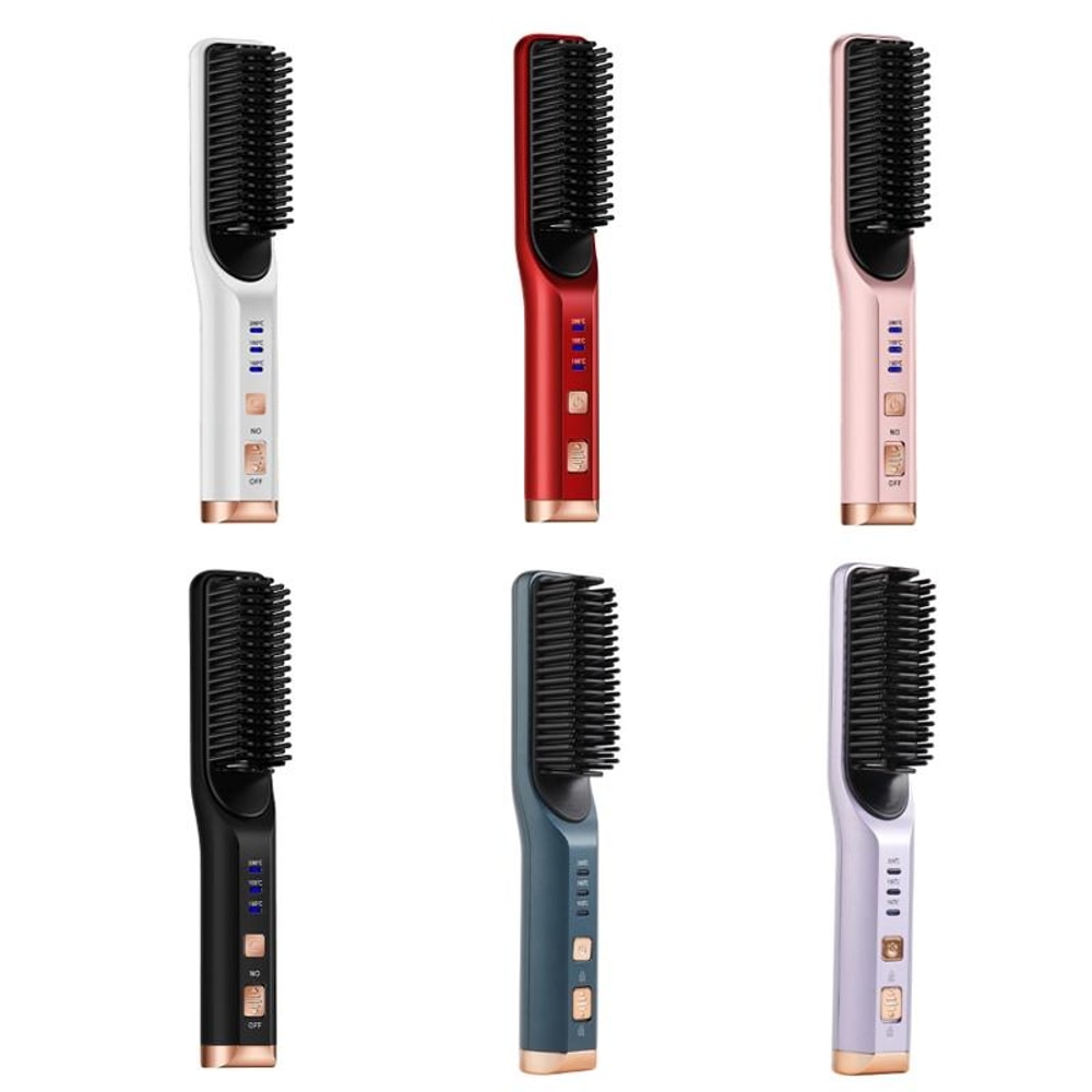 2in1 Mini Hair Straightener Curler Portable Hair Straightener Brush For Travel Styling 1
