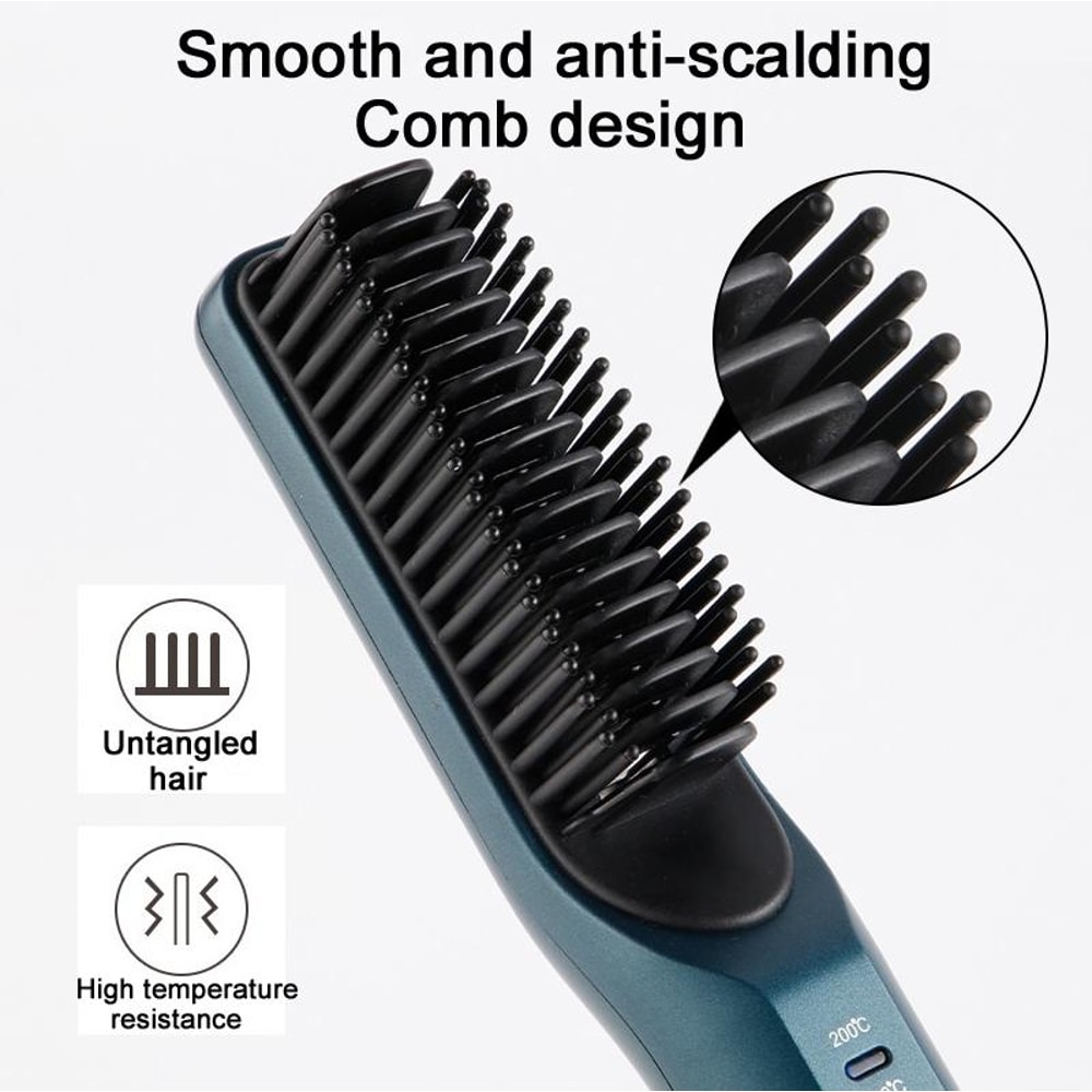 2in1 Mini Hair Straightener Curler Portable Hair Straightener Brush For Travel Styling 2
