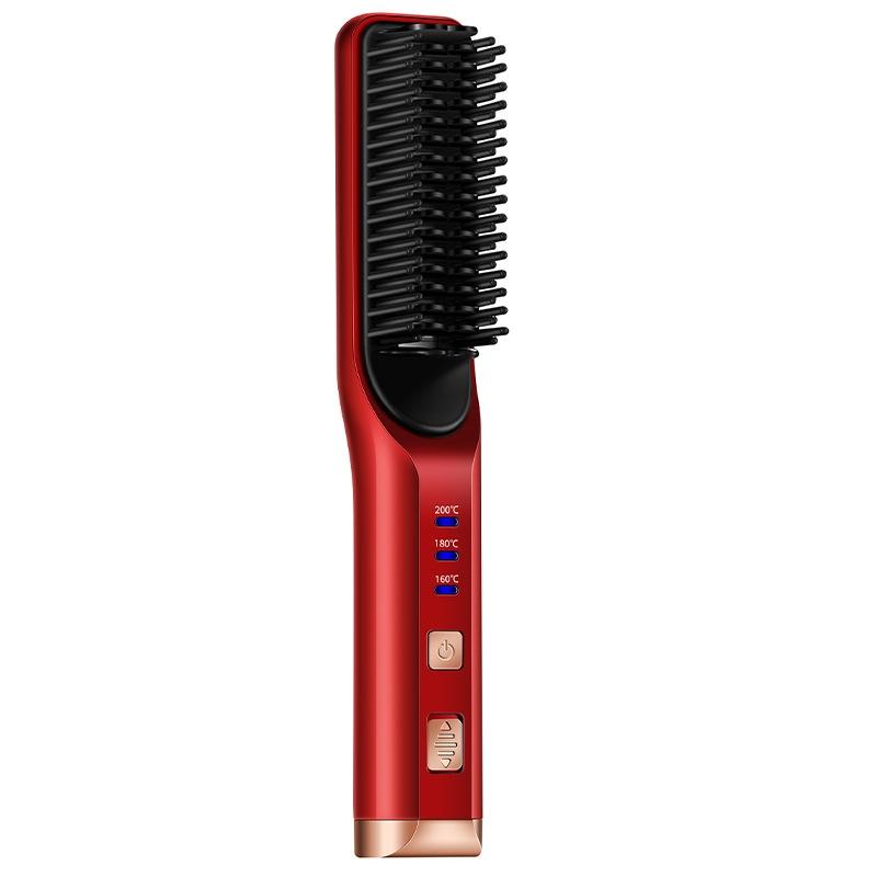 2in1 Mini Hair Straightener Curler Portable Hair Straightener Brush For Travel Styling 8