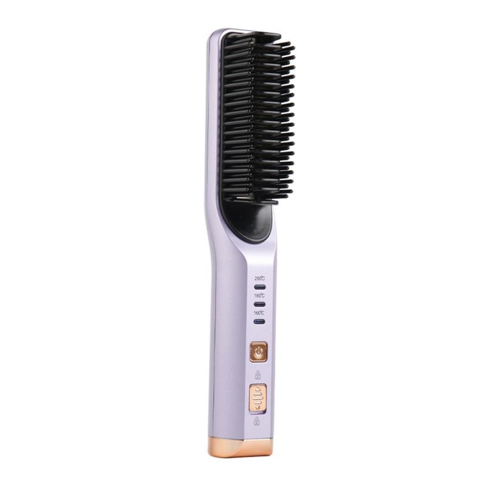 2in1 Mini Hair Straightener Curler Portable Hair Straightener Brush For Travel Styling 12
