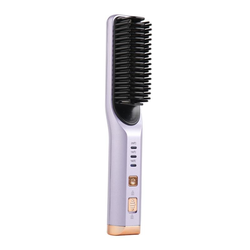 2in1 Mini Hair Straightener Curler Portable Hair Straightener Brush For Travel Styling 12