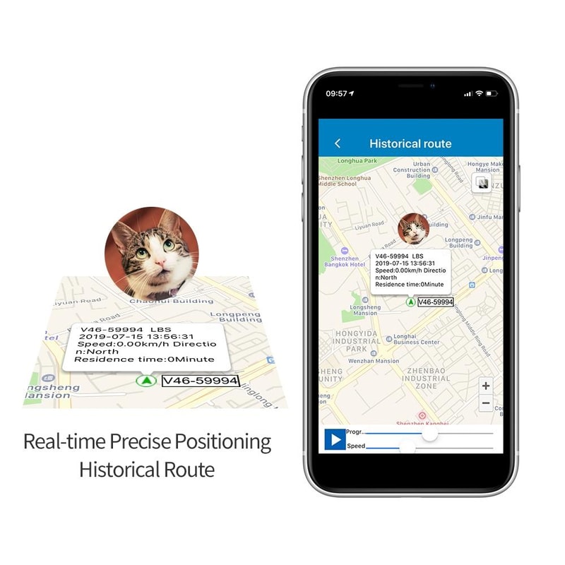 GPS Pet Tracker With LED Light RealTime Tracking Smart Geo Fence 2