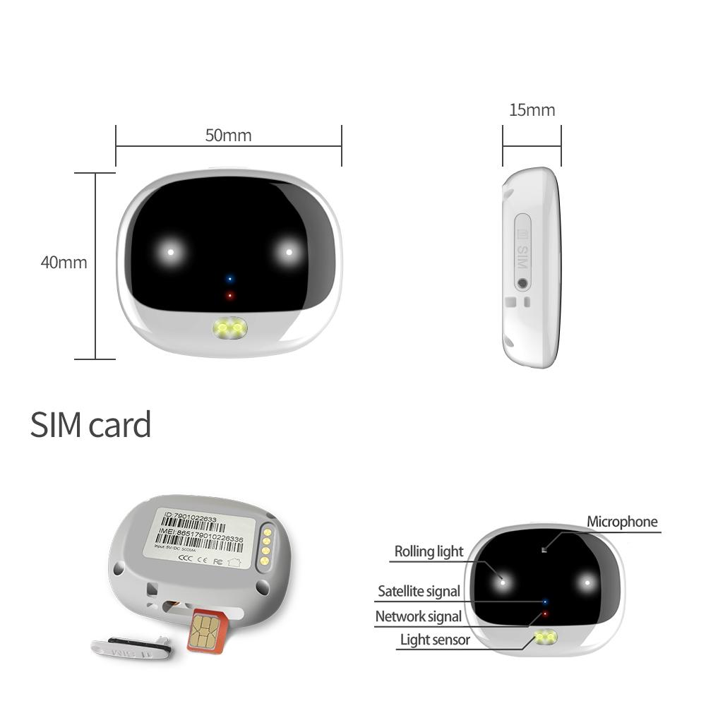 GPS Pet Tracker With LED Light RealTime Tracking Smart Geo Fence 4
