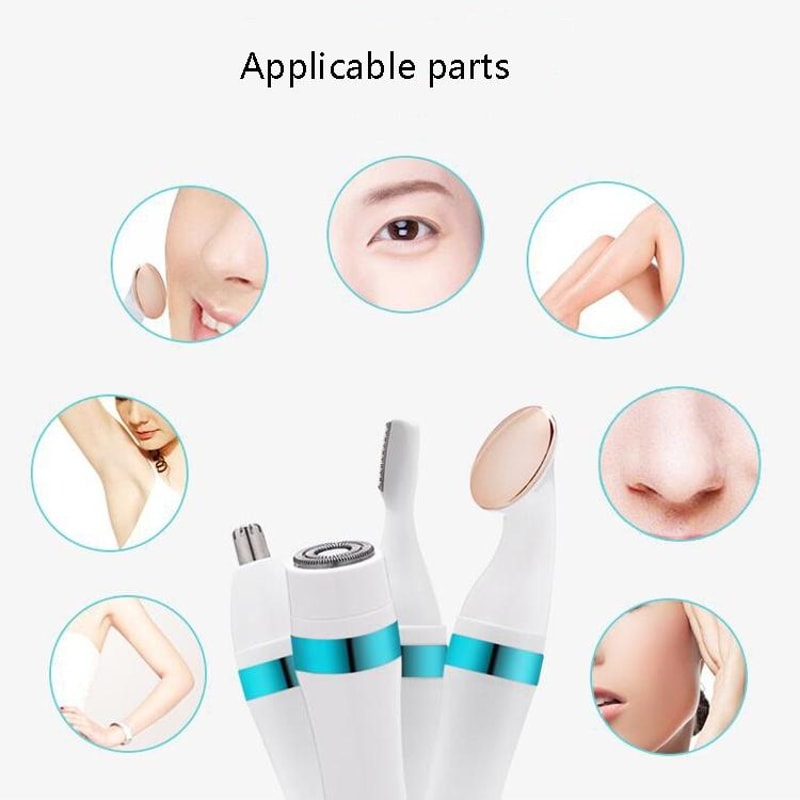4 In 1 Portable Electric Shaver Facial Grooming Kit With Eyebrow And Nose Hair Trimmer 3