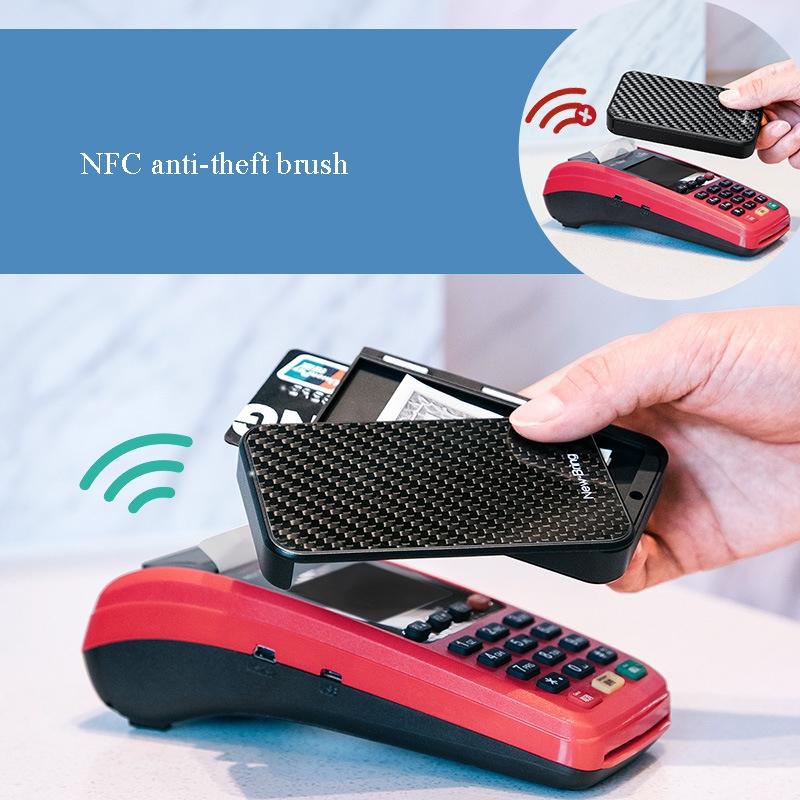 NewBring RFID Blocking Wallet Waterproof Metal Card Holder With Automatic PopUp Access 3