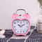 Kids Apple Shape Alarm Clock With Silent Movement And Metal Twin Bell For Bedroom Decor 6