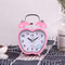 Kids Apple Shape Alarm Clock With Silent Movement And Metal Twin Bell For Bedroom Decor 6