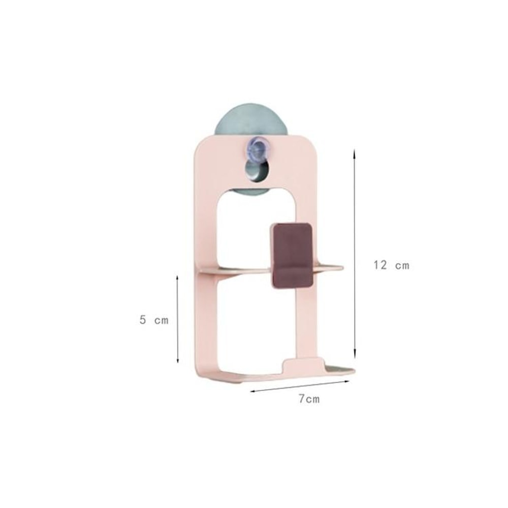 2 PCS Wall-Mount Kitchen Drain Rack with Suction Cups for Steel Wool & Sponge Storage