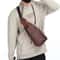 Vintage FirstLayer Cowhide Leather Chest Bag For Men Waterproof Crossbody Shoulder Sling Bag 0