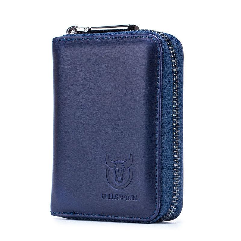 Vintage Cowhide Leather Card Holder Wallet For Men With Driver License Organizer 8