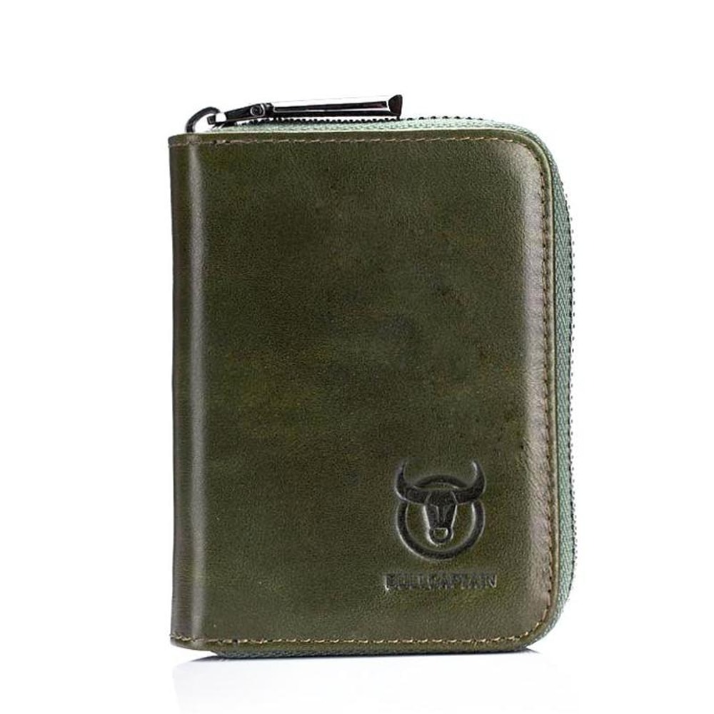 Vintage Cowhide Leather Card Holder Wallet For Men With Driver License Organizer 11