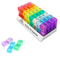 Monthly Rainbow Pill Organizer Box with 31 Compartments Portable Pill Organizer for Daily Medication