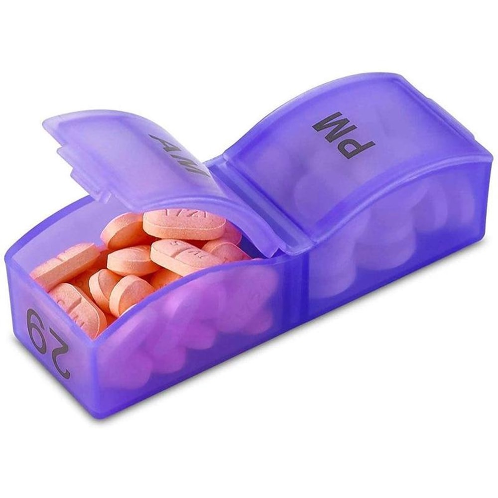 Monthly Rainbow Pill Organizer Box with 31 Compartments Portable Pill Organizer for Daily Medication