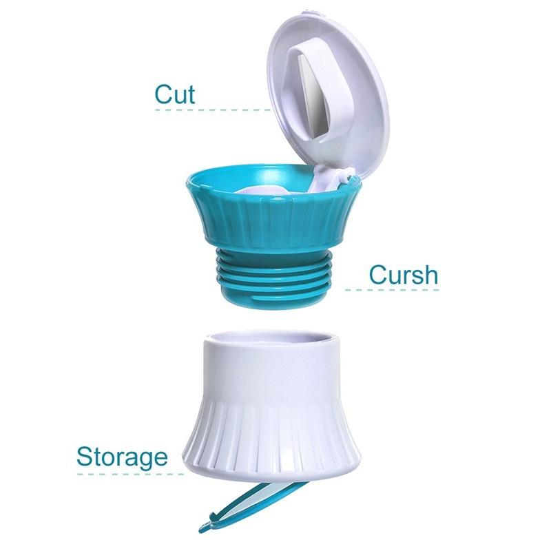 3-in-1 Portable Pill Crusher & Pill Cutter Storage Box for Travel and Daily Medication