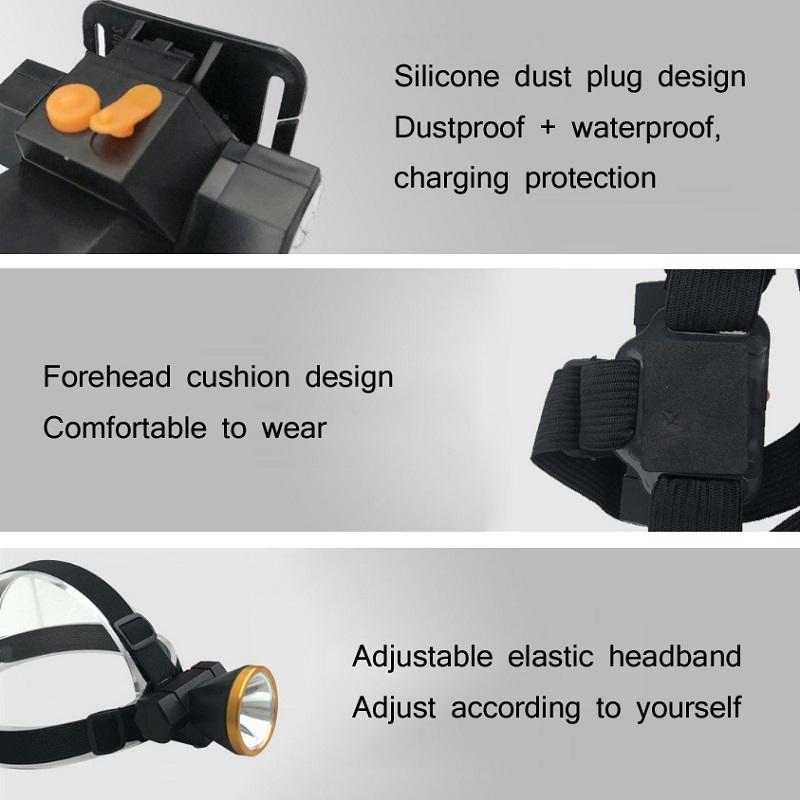 Rechargeable LED Headlamp For Night Fishing Camping HandsFree Outdoor Work 3