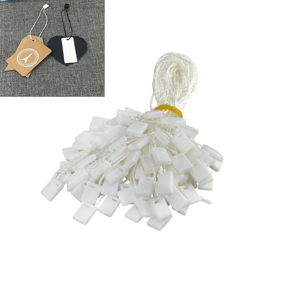 990PCS Clothing Tag Strings with Lock Fastener for Garments, Jewelry, Gifts & Retail Packaging