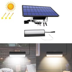 60 led solar wall light with pull switch ip65 waterproof outdoor garden lamp