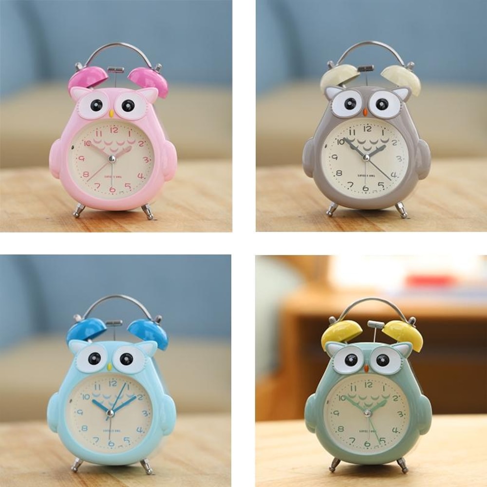 Cute Owl Silent Night Light Alarm Clock For Kids Bedroom And Bedside Decor 1