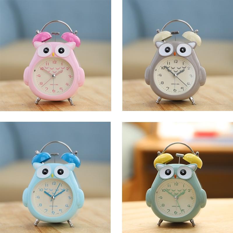 Cute Owl Silent Night Light Alarm Clock For Kids Bedroom And Bedside Decor 1