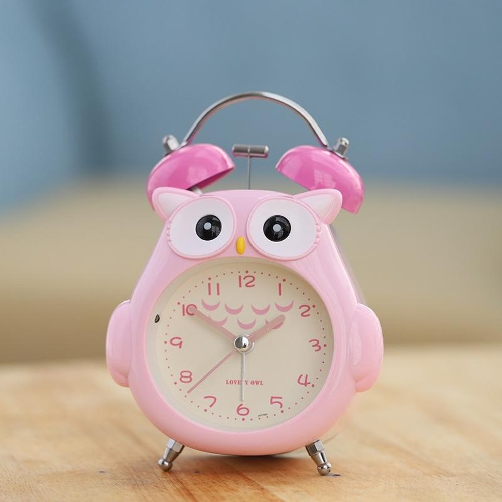Cute Owl Silent Night Light Alarm Clock For Kids Bedroom And Bedside Decor 3