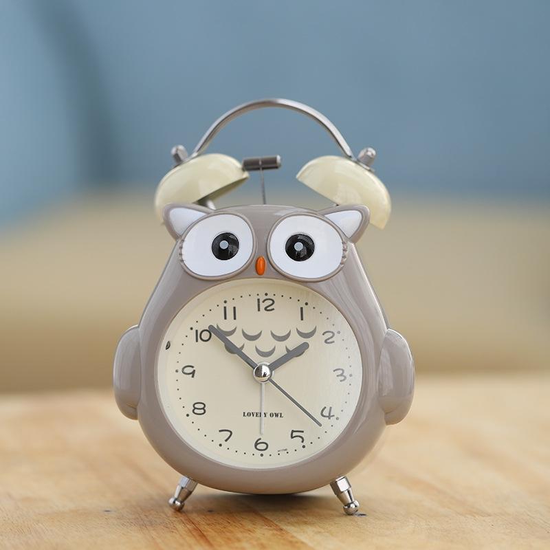 Cute Owl Silent Night Light Alarm Clock For Kids Bedroom And Bedside Decor 4