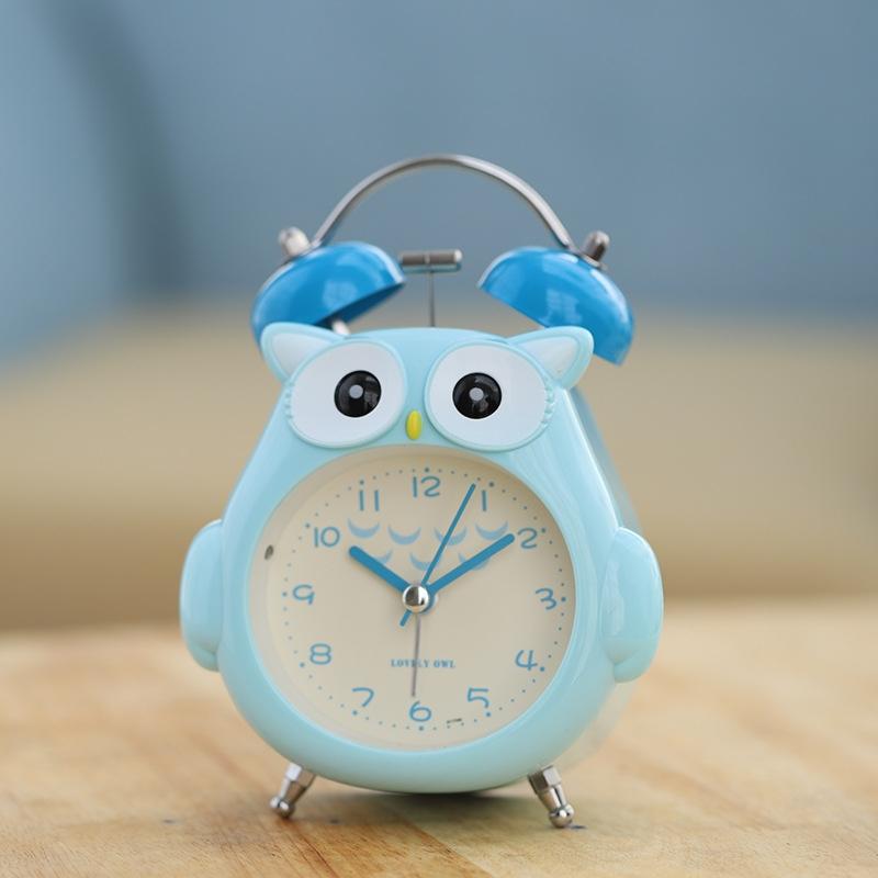 Cute Owl Silent Night Light Alarm Clock For Kids Bedroom And Bedside Decor 5