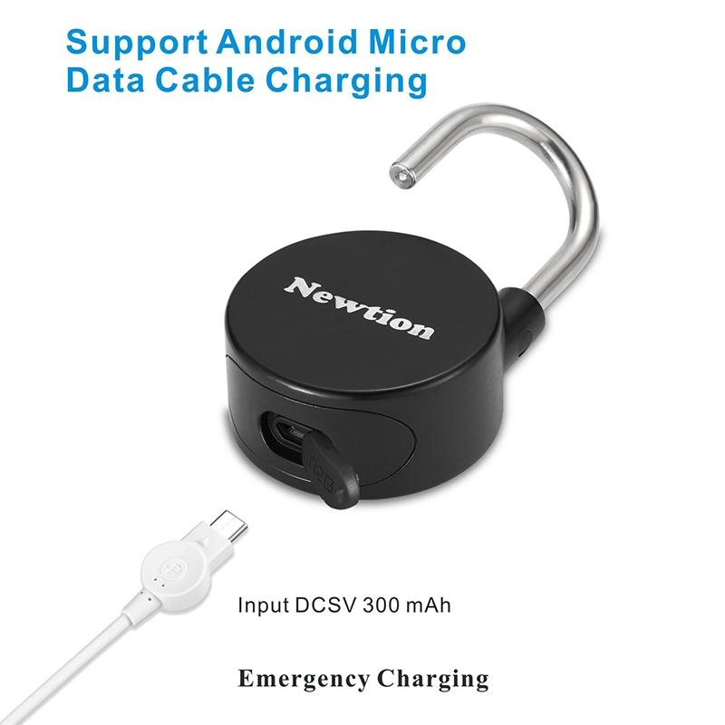 Smart Bluetooth Fingerprint Padlock Waterproof IP65 Remote Unlock For IOS Android 4