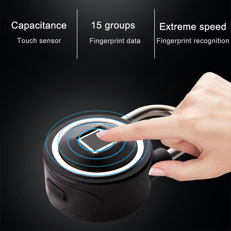 Smart Bluetooth Fingerprint Padlock Waterproof IP65 Remote Unlock For IOS Android 9