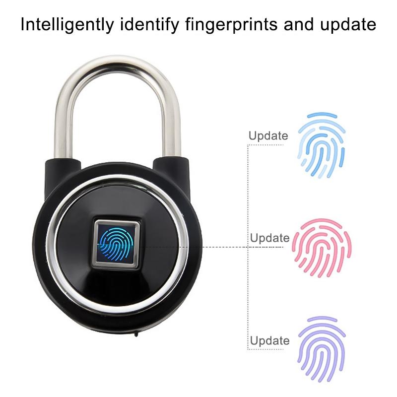 Smart Bluetooth Fingerprint Padlock Waterproof IP65 Remote Unlock For IOS Android 8