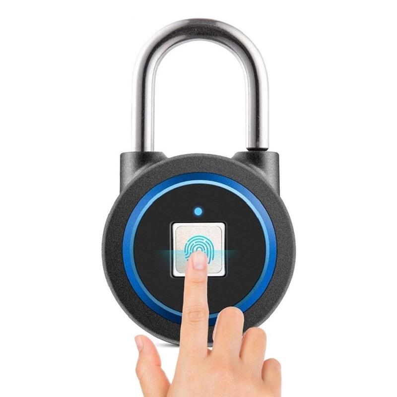 Smart Bluetooth Fingerprint Padlock Waterproof IP65 Remote Unlock For IOS Android 10