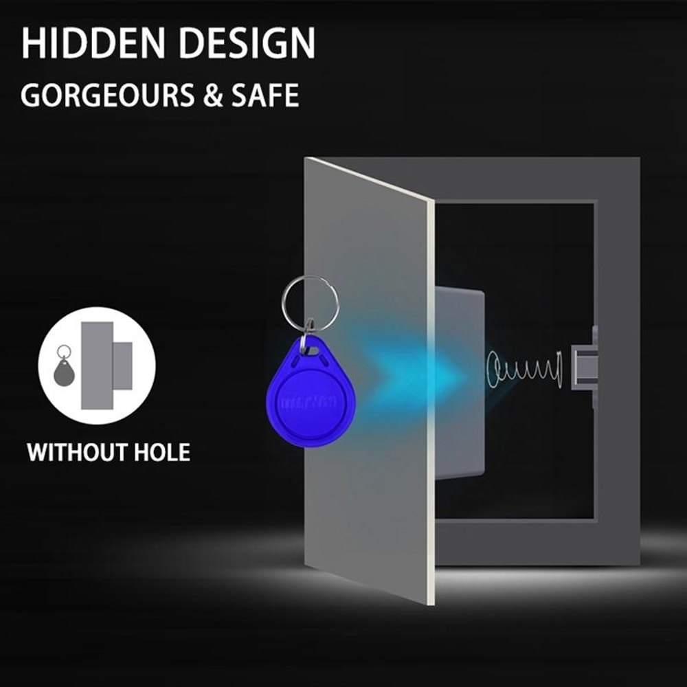 Smart RFID Cabinet Lock For Double Doors Hidden Magnetic Card Security System 12