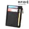 Leather RFID Blocking Wallet With Zipper Coin Pocket Slim Credit Card Holder 0